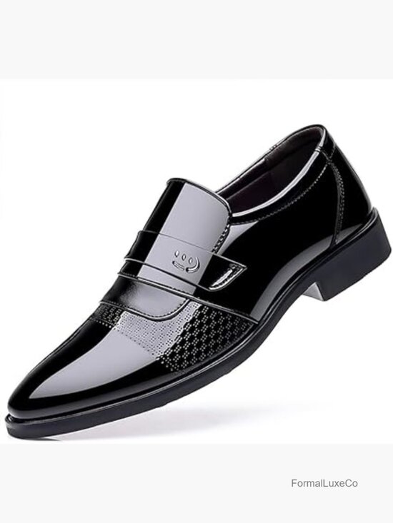Men\'s Dress Oxford Slip On Shoes Business Casual Tuxedo Shoes